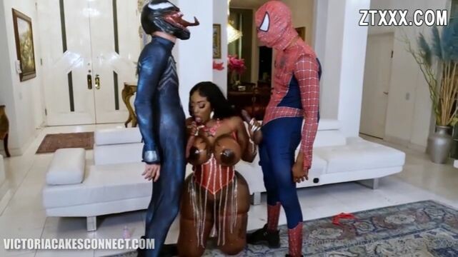 Victoria Cakes Get Hard DP By Spiderman & Venom