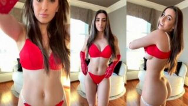 Christina Khalil trying on sexy lingerie leaked video