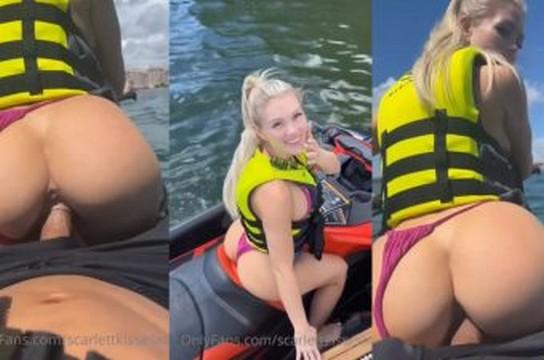 ScarlettKissesXO Fucking on a jetski outdoor leaked sex tape