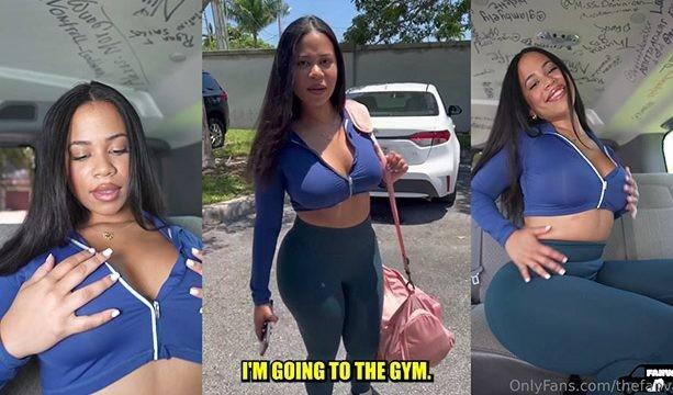 Big Ass Tatiana Masturbating in the FanVan