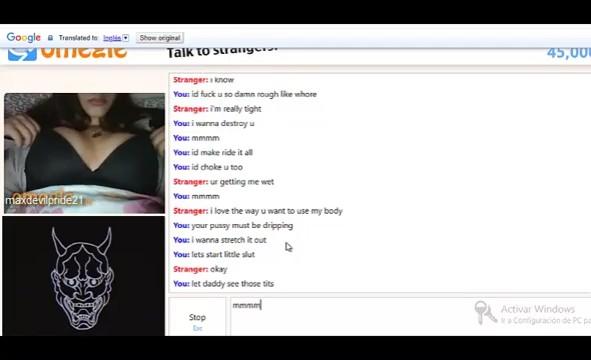 Submissive girl on omegle livestream