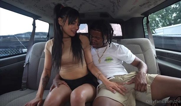 Ari Electra Fucking Interracial in the FanVan