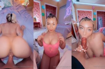 Therealbrittfit Pink Lingerie Sex Tape Video Leaked