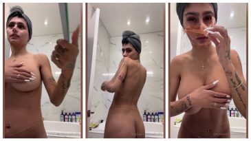 Mia Khalifa Naked Nipple Teasing PPV Video Leaked
