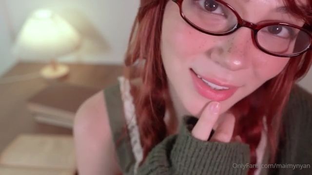 Maimy ASMR Bookworm Blowjob Video Leaked