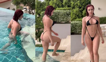 Sweetie Fox Pool Wet Sheer Slingkini Onlyfans Video Leaked