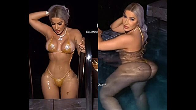 Alexandra MVP sexy Bikini leaving little to the Imagination