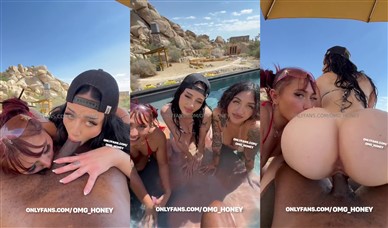 Auhneesh Nicole Outdoor Foursome in Bikini Video Leaked -