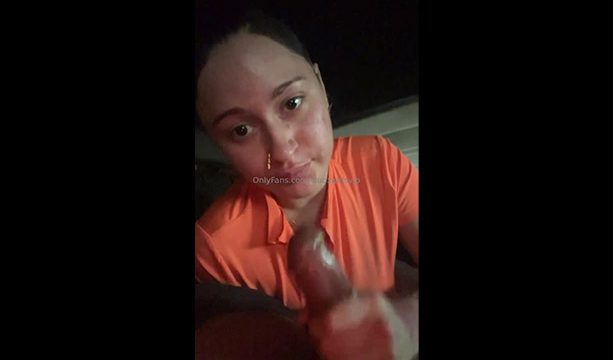Latina Bitch Sucking Cock in the Car